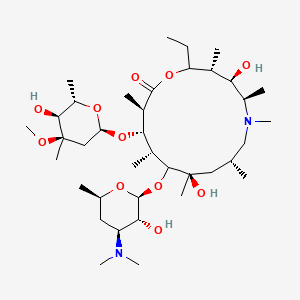 (3R,4R,5R,8R,10R,12R,13S,14R)-11-[(2S,3R,4S,6R)-4-(dimethylamino)-3-hydroxy-6-methyloxan-2-yl]oxy-2-ethyl-4,10-dihydroxy-13-[(2R,4R,5S,6S)-5-hydroxy-4-methoxy-4,6-dimethyloxan-2-yl]oxy-3,5,6,8,10,12,14-heptamethyl-1-oxa-6-azacyclopentadecan-15-one