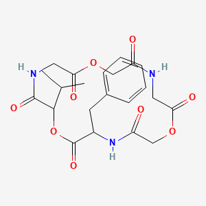3-Benzyl-18-(propan-2-yl)-1,7,13-trioxa-4,10,16-triazacyclooctadecane-2,5,8,11,14,17-hexone