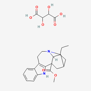 molecular formula C25H32N2O8 B8067935 (+-)-Tartaric acid; coronaridine 