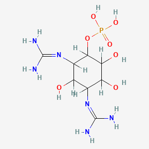 2,4-Dicarbamimidamido-3,5,6-trihydroxycyclohexyl dihydrogen phosphate