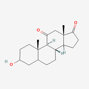 molecular formula C19H28O3 B8068066 Androstane-11,17-dione,3-hydroxy-, (3a,5b)- 