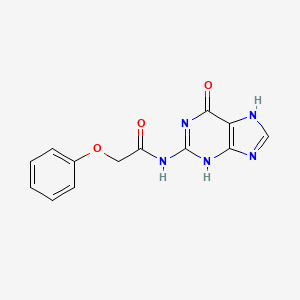 molecular formula C13H11N5O3 B8068078 N-(6-oxo-3,7-dihydropurin-2-yl)-2-phenoxyacetamide 