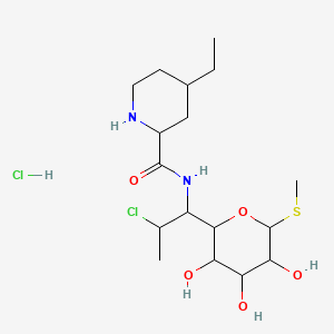 molecular formula C17H32Cl2N2O5S B8068083 N-[2-chloro-1-(3,4,5-trihydroxy-6-methylsulfanyloxan-2-yl)propyl]-4-ethylpiperidine-2-carboxamide;hydrochloride 