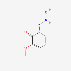 molecular formula C8H9NO3 B8068100 6-[(hydroxyamino)methylidene]-2-methoxycyclohexa-2,4-dien-1-one 