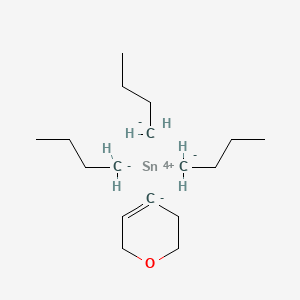 molecular formula C17H34OSn B8068129 Butane;2,3,4,6-tetrahydropyran-4-ide;tin(4+) 