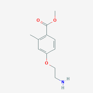 molecular formula C11H15NO3 B8068247 Methyl 4-(2-aminoethoxy)-2-methylbenzoate 