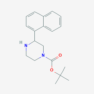 molecular formula C19H24N2O2 B8068513 tert-butyl 3-(naphthalen-1-yl)piperazine-1-carboxylate 