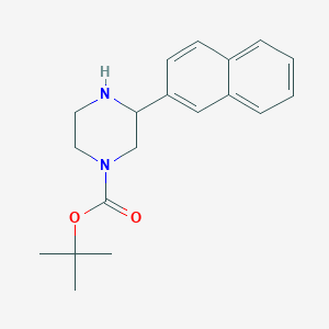 molecular formula C19H24N2O2 B8068532 tert-butyl 3-(naphthalen-2-yl)piperazine-1-carboxylate 