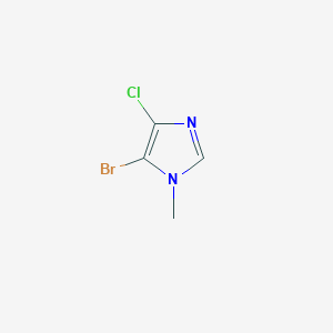 molecular formula C4H4BrClN2 B8068616 5-bromo-4-chloro-1-methyl-1H-imidazole 