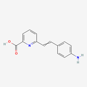 molecular formula C14H12N2O2 B8068629 6-(4-Aminostyryl)picolinic acid 