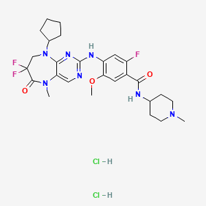 molecular formula C27H36Cl2F3N7O3 B8068722 TAK-960 dihydrochloride 
