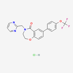 molecular formula C21H17ClF3N3O3 B8068773 Eleclazine hydrochloride CAS No. 1622226-81-6