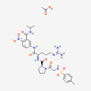 molecular formula C32H45N9O10S B8068985 Tos-Gly-Pro-Arg-ANBA-IPA acetate 