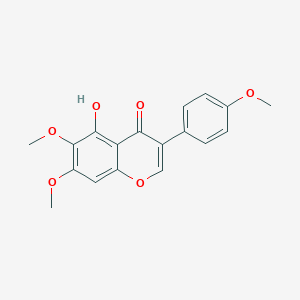 molecular formula C18H16O6 B080693 5-Hydroxy-6,7,4'-trimethoxyisoflavone CAS No. 13186-08-8