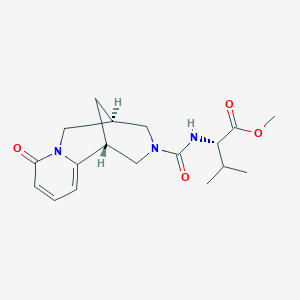 molecular formula C18H25N3O4 B8069560 Methyl (2S)-3-methyl-2-[[(1R,9R)-6-oxo-7,11-diazatricyclo[7.3.1.02,7]trideca-2,4-diene-11-carbonyl]amino]butanoate 