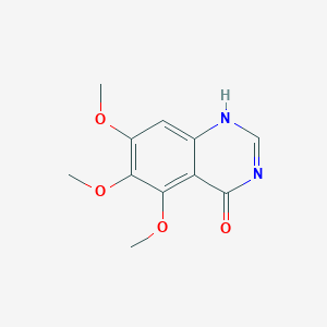 molecular formula C11H12N2O4 B8069596 5,6,7-trimethoxy-1H-quinazolin-4-one 