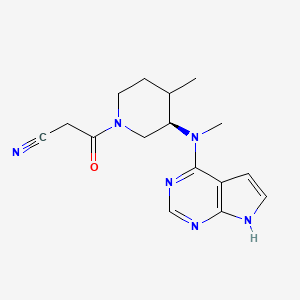 3-[(3R)-4-methyl-3-[methyl(7H-pyrrolo[2,3-d]pyrimidin-4-yl)amino]piperidin-1-yl]-3-oxopropanenitrile