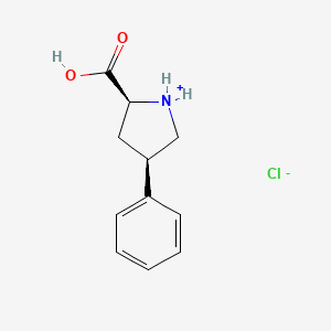(2S,4R)-4-phenylpyrrolidin-1-ium-2-carboxylic acid;chloride