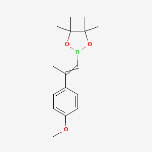 2-[2-(4-Methoxyphenyl)prop-1-enyl]-4,4,5,5-tetramethyl-1,3,2-dioxaborolane