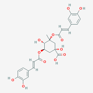 (1R,3R,4S,5R)-3,5-bis[[(E)-3-(3,4-dihydroxyphenyl)prop-2-enoyl]oxy]-1,4-dihydroxy-3-methylcyclohexane-1-carboxylic acid