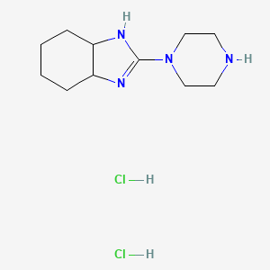 2-piperazin-1-yl-3a,4,5,6,7,7a-hexahydro-1H-benzimidazole;dihydrochloride