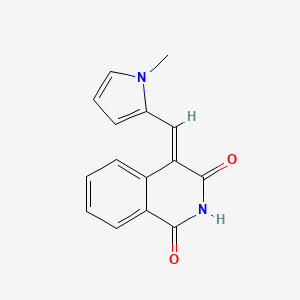 molecular formula C15H12N2O2 B8069688 4-((1-Methyl-1H-pyrrol-2-yl)methylene)isoquinoline-1,3(2H,4H)-dione 