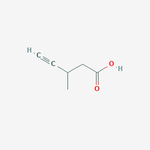 molecular formula C6H8O2 B8069693 3-Methylpent-4-ynoic acid 