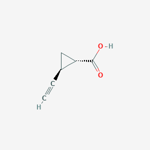molecular formula C6H6O2 B8069697 (1s,2s)-2-Ethynylcyclopropanecarboxylic acid 