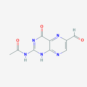 molecular formula C9H7N5O3 B8069778 N-(6-formyl-4-oxo-1H-pteridin-2-yl)acetamide 