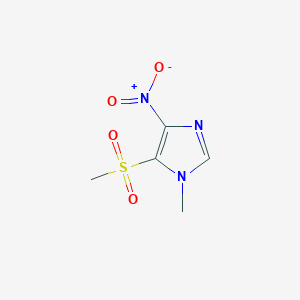 molecular formula C5H7N3O4S B080699 1-Methyl-5-methylsulfonyl-4-nitroimidazole CAS No. 13755-79-8