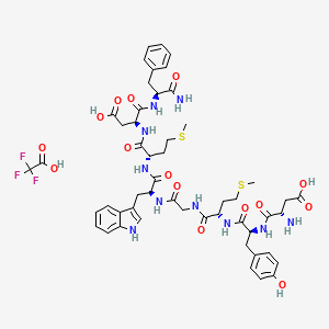 molecular formula C51H63F3N10O15S2 B8069915 Cholecystokinin Octapeptide, desulfated TFA 
