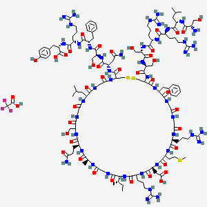 molecular formula C129H204F3N45O41S3 B8069949 H-Ser-Leu-Arg-Arg-Ser-Ser-DL-Cys(1)-DL-Phe-Gly-Gly-Arg-DL-Met-Asp-DL-Arg-Ile-Gly-Ala-Gln-DL-Ser-Gly-DL-Leu-Gly-DL-Cys(1)-Asn-Ser-Phe-Arg-Tyr-OH.TFA 