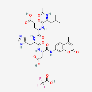 molecular formula C35H42F3N7O13 B8069961 Ac-Leu-Glu-His-Asp-AMC 