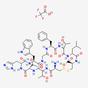 molecular formula C54H72F3N13O16S2 B8069970 H-Cys(1)-Thr-xiThr-DL-His-Trp-Gly-Phe-Thr-DL-Leu-Cys(1)-OH.TFA 