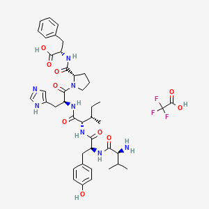 molecular formula C42H55F3N8O10 B8069987 Angiotensin II (3-8), human TFA 