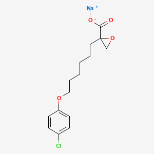 molecular formula C15H18ClNaO4 B8070253 (2S)-2-[6-(4-Chlorophenoxy)hexyl]oxiranecarboxylic acid sodium salt 