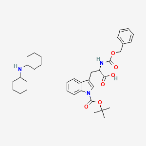 molecular formula C36H49N3O6 B8070342 N-cyclohexylcyclohexanamine;3-[1-[(2-methylpropan-2-yl)oxycarbonyl]indol-3-yl]-2-(phenylmethoxycarbonylamino)propanoic acid 