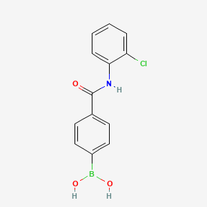 molecular formula C13H11BClNO3 B8070838 Boronic acid, B-[4-[[(2-chlorophenyl)amino]carbonyl]phenyl]- 