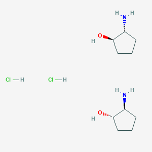 molecular formula C10H24Cl2N2O2 B8070892 Cyclopentanol, 2-amino-, hydrochloride, (1R,2R)-rel- 