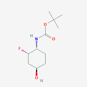 molecular formula C11H20FNO3 B8070945 tert-Butyl ((1S,2R,4S)-rel-2-fluoro-4-hydroxycyclohexyl)carbamate 