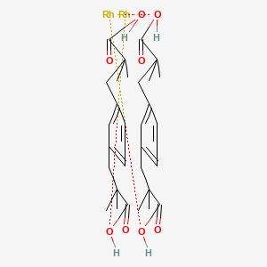 molecular formula C32H44O8Rh2 B8070961 Bis[rhodium(alpha,alpha,alpha',alpha'-tetramethyl-1,3-benzenedipropionic acid)] 