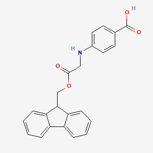 molecular formula C23H19NO4 B8070978 Benzoic acid, 4-[[(9H-fluoren-9-ylmethoxy)carbonyl]methylamino]- 