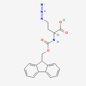 molecular formula C19H18N4O4 B8071209 4-Azido-2-(Fmoc-amino)-butanoic acid 