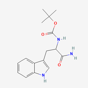 molecular formula C16H21N3O3 B8071241 tert-Butyl (1-amino-3-(1H-indol-3-yl)-1-oxopropan-2-yl)carbamate CAS No. 54503-12-7