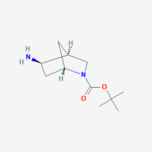 molecular formula C11H20N2O2 B8071479 Tert-butyl (1s,4s,5r)-rel-5-amino-2-azabicyclo[2.2.1]heptane-2-carboxylate 