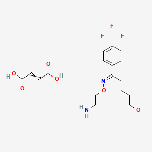 molecular formula C19H25F3N2O6 B8071568 but-2-enedioic acid;2-[(E)-[5-methoxy-1-[4-(trifluoromethyl)phenyl]pentylidene]amino]oxyethanamine 