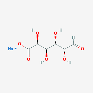 molecular formula C6H9NaO7 B8071596 sodium;(2S,3R,4S,5R)-2,3,4,5-tetrahydroxy-6-oxohexanoate 