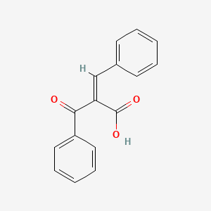 molecular formula C16H12O3 B8071672 2-Benzoyl-3-phenylacrylic acid 