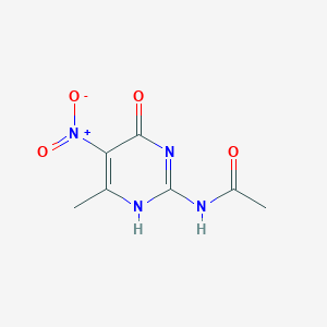 molecular formula C7H8N4O4 B8071741 N-(6-methyl-5-nitro-4-oxo-1H-pyrimidin-2-yl)acetamide 