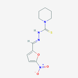 molecular formula C11H14N4O3S B080718 1-Piperidinecarbothioic acid, (5-nitrofurfurylidene)hydrazide CAS No. 14052-74-5